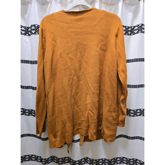 J. Crew mustard yellow open long sleeve cardigan with pockets XL - Picture 10 of 11